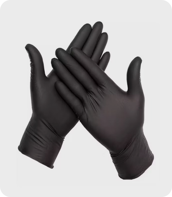 Guantes de nitrilo negro